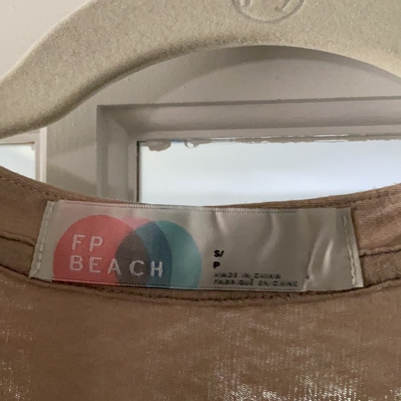 Free People Beach tan button down midi dress - Picture 4 of 6